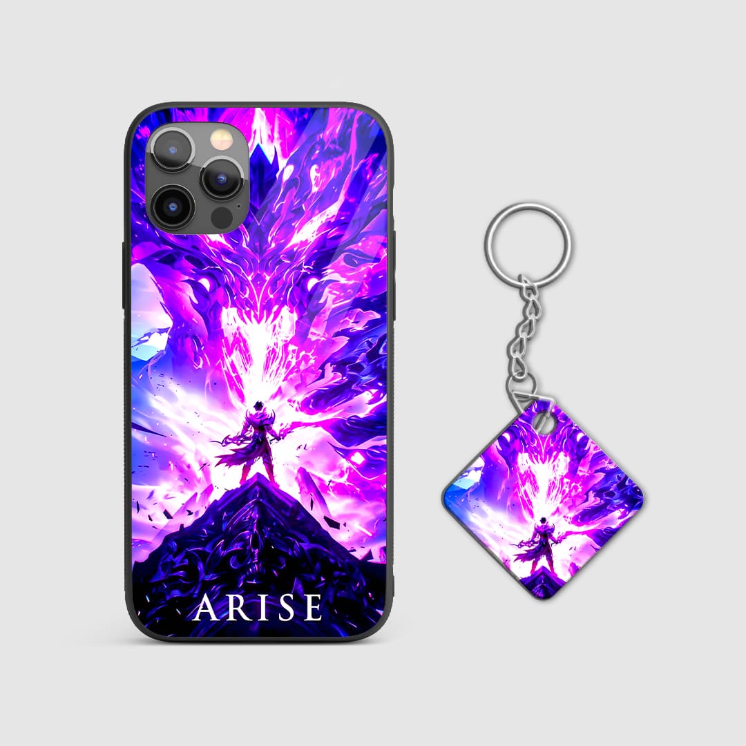 Shock-resistant silicone case with HD artwork with Keychain