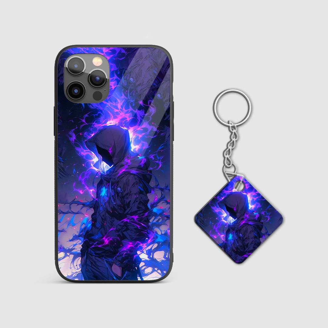 Durable anime armor case featuring rising shadows with Keychain