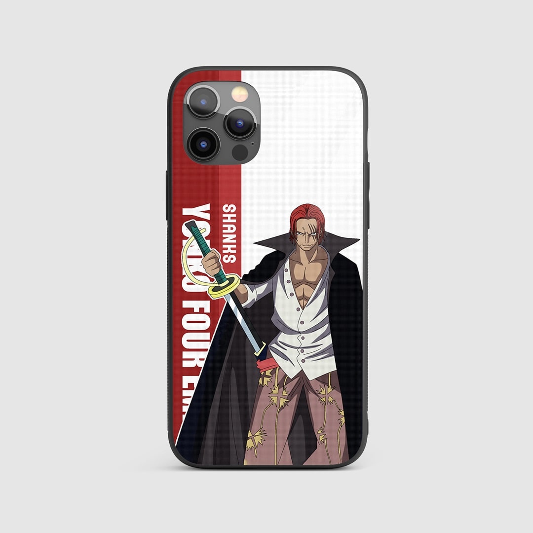 Shanks Graphic Silicone Armored Phone Case featuring a vibrant and detailed illustration of Shanks.