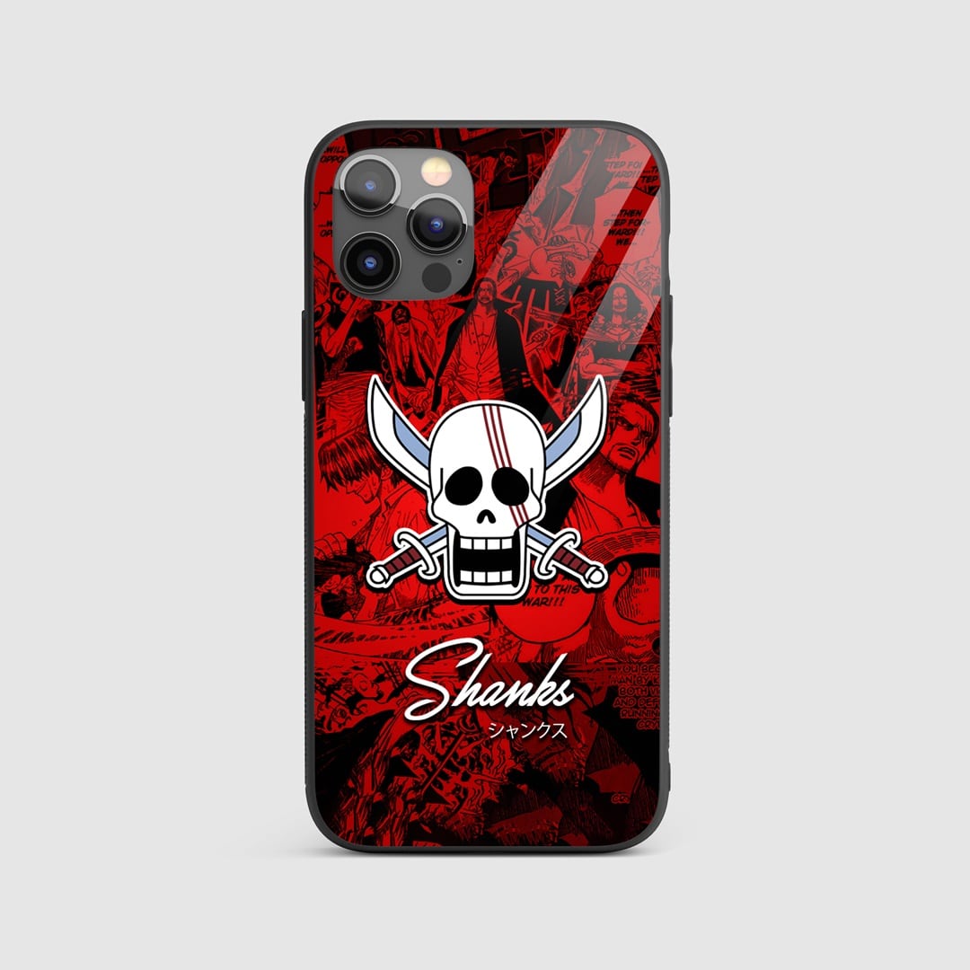 Shanks Design Silicone Armored Phone Case featuring artistic depiction of the legendary pirate.
