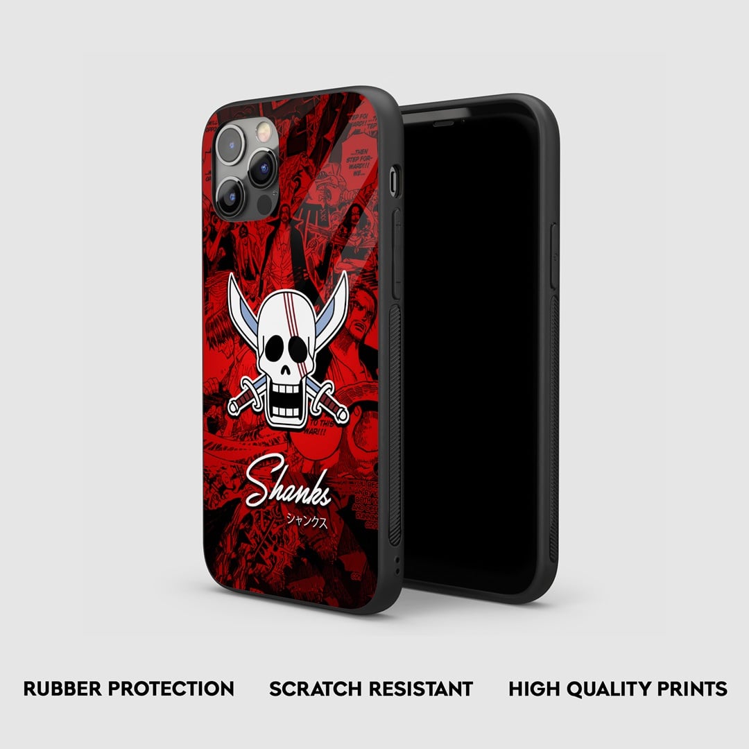 Side view of the Shanks Design Armored Phone Case, showcasing its robust protective silicone.