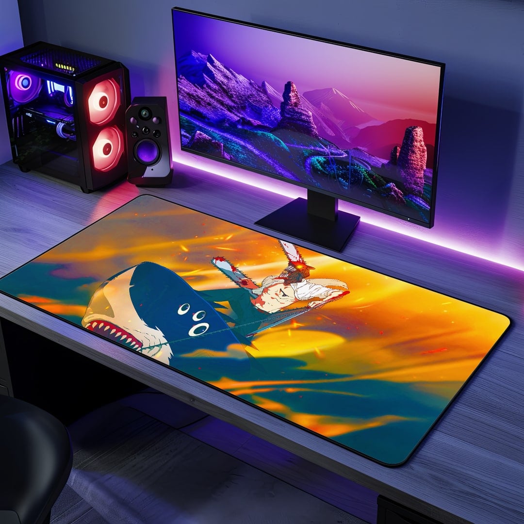 Shark Ride Chaos Desk Mat featuring Power and Beam
