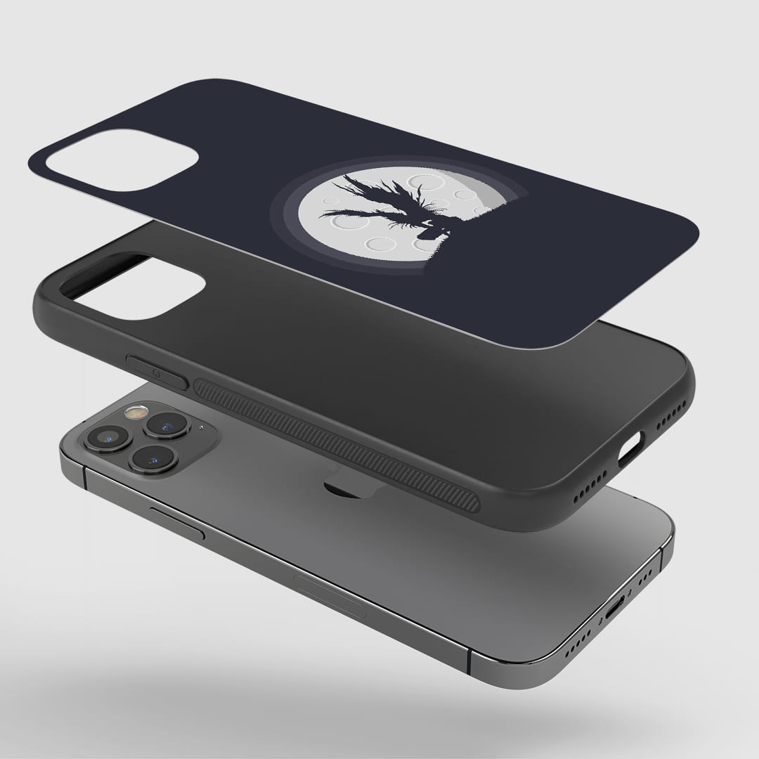 Shinigami Aesthetic Phone Case installed on a smartphone, offering robust protection and a stylish design.
