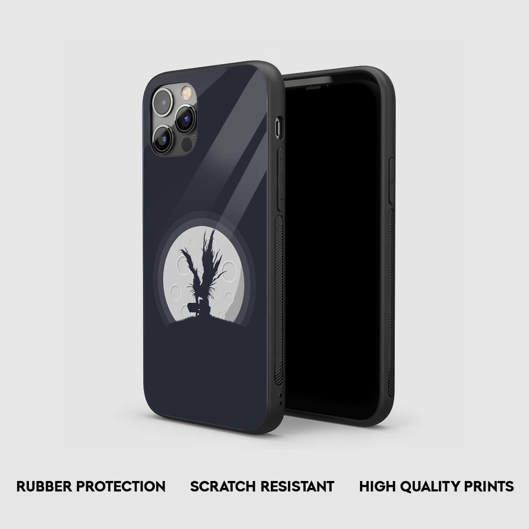 Side view of the Shinigami Aesthetic Armored Phone Case, highlighting its thick, protective silicone material.