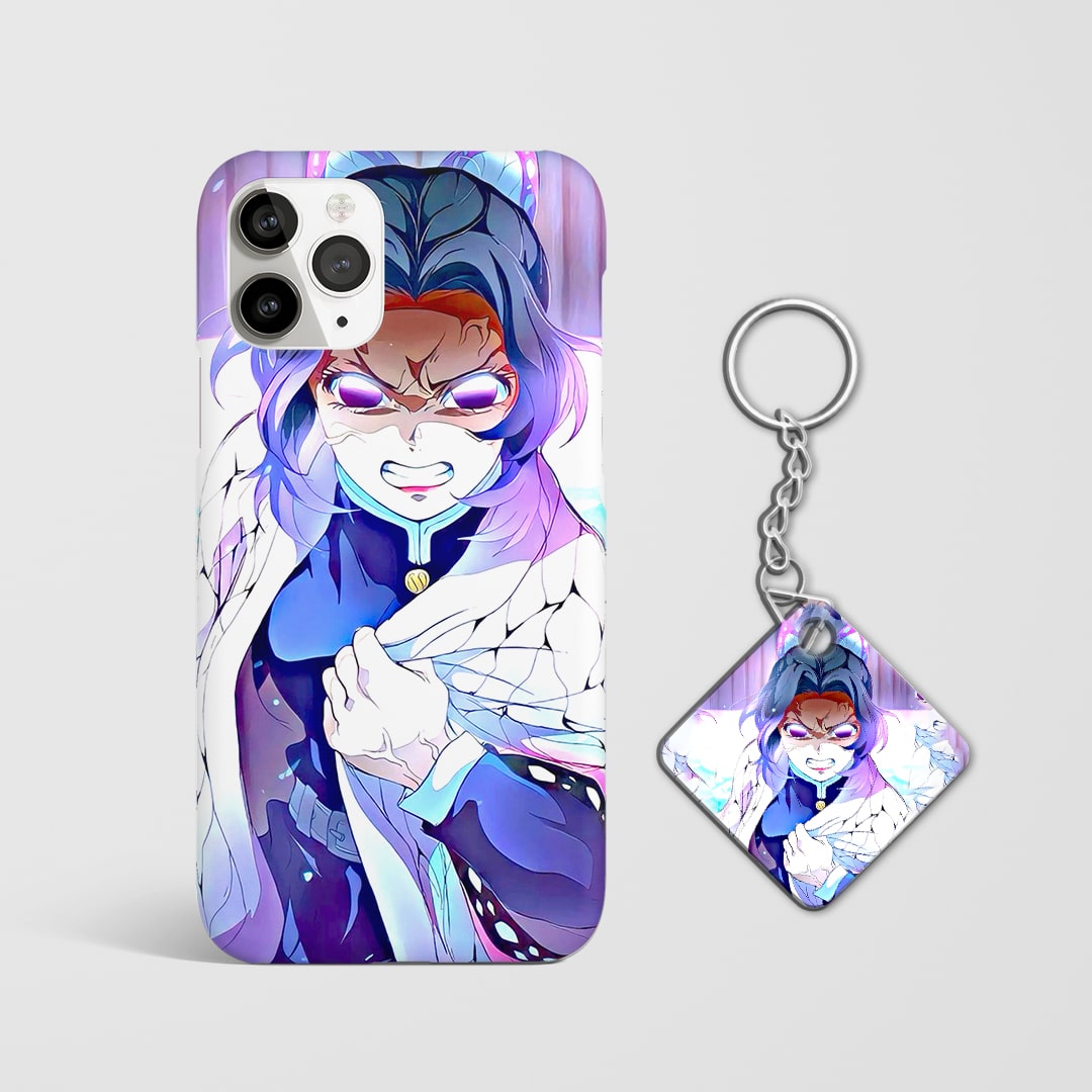 Durable Shinobu Angry phone cover with Keychain