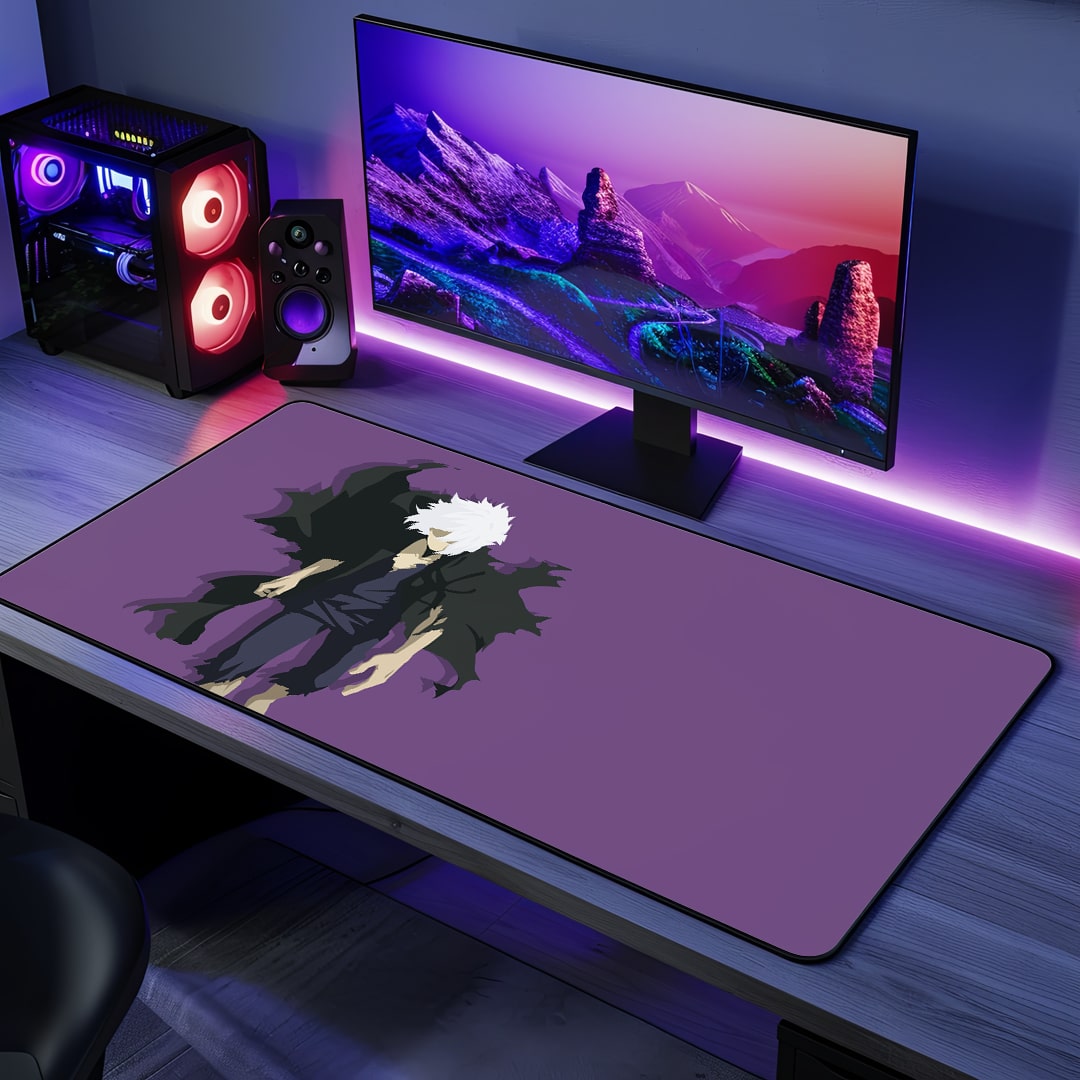 Shoto Todoroki chibi anime desk mat top view