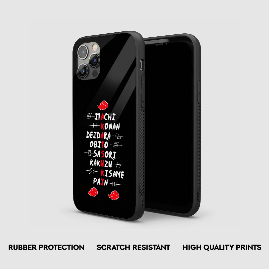 Side view of Akatsuki Character Names Silicone Armored Phone Case showing precise cutouts