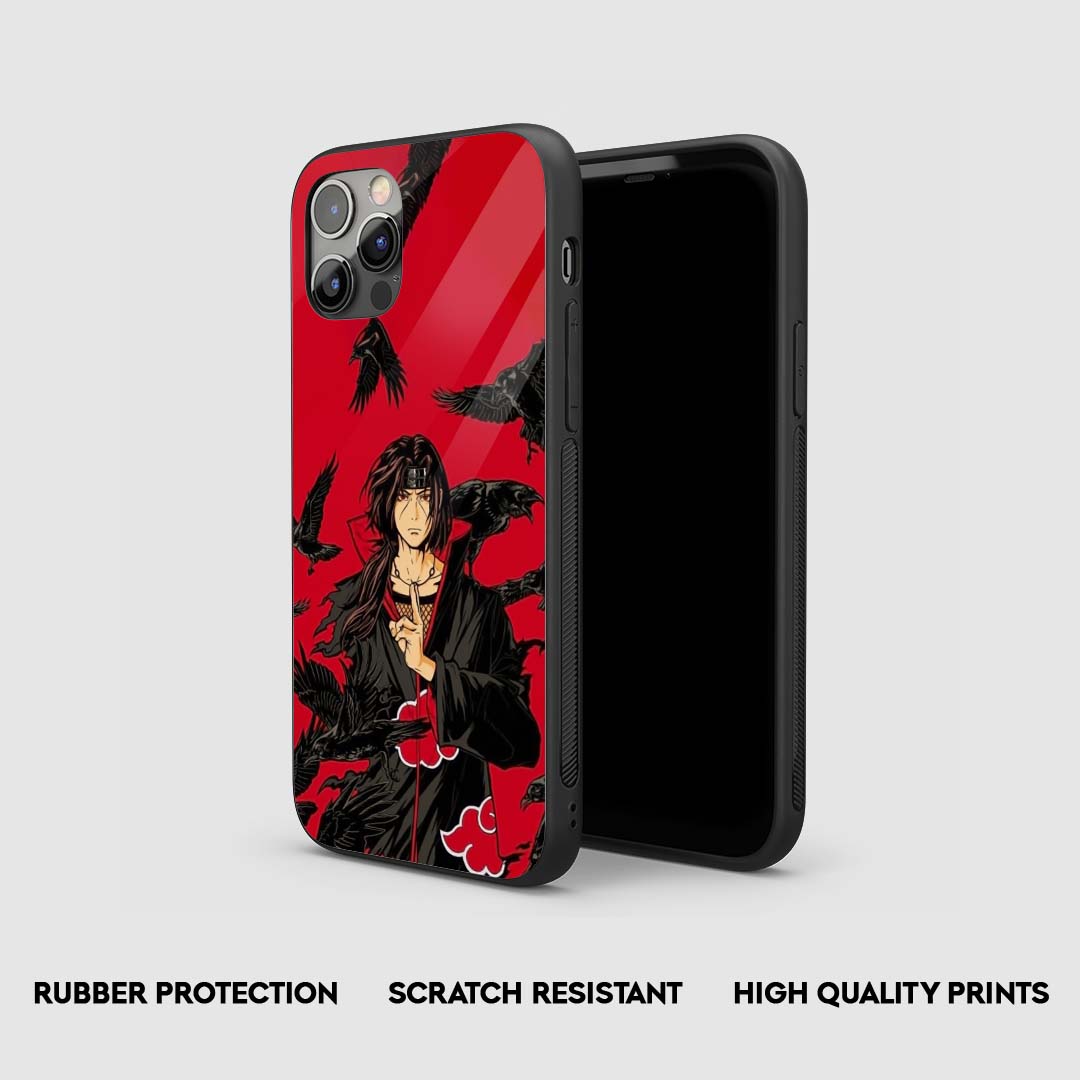 Side view of Itachi Crow Clone Silicone Armored Phone Case showing precise cutouts