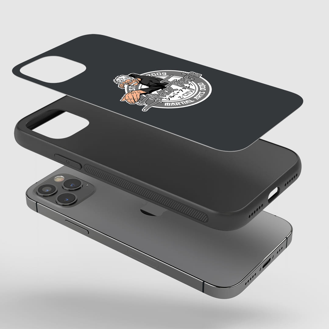 Silver Fang Phone Case installed on a smartphone, offering robust protection and a dynamic design.