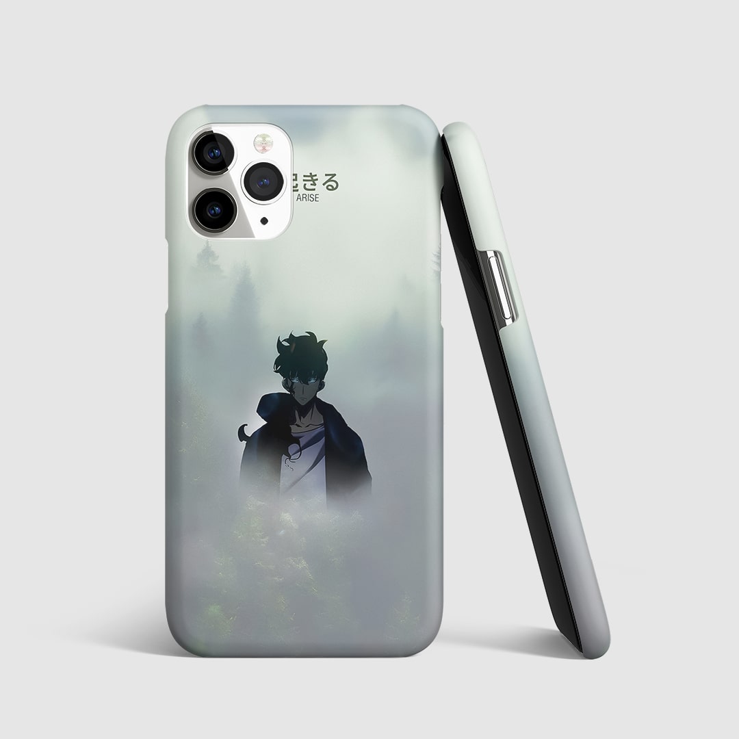 Solo Leveling Arise Phone Cover front view with Jinwoo summoning pose.