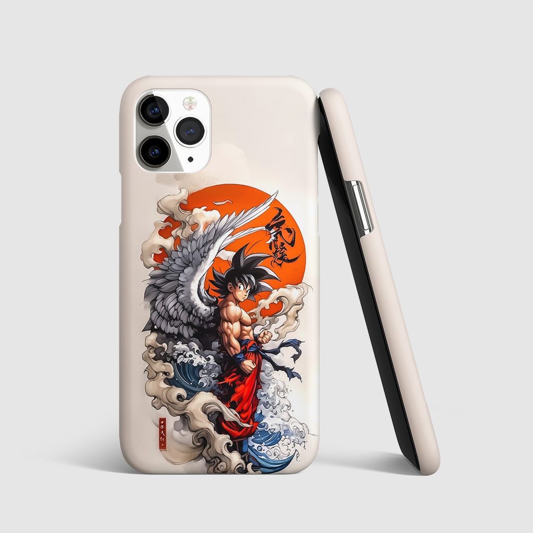 Son Goku Angel Form Phone Cover front view with divine artwork.