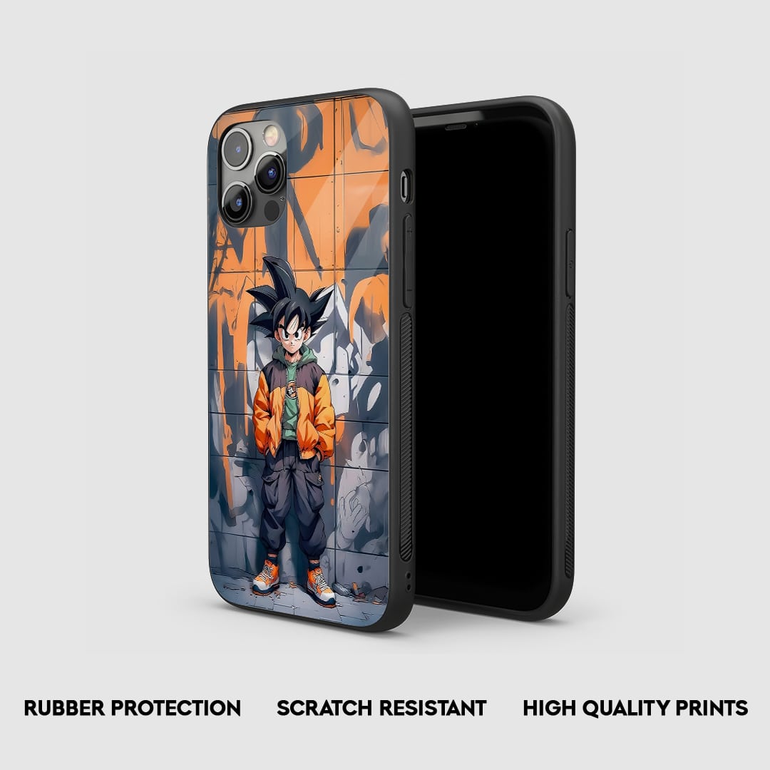 Side view of Graffiti Silicone Case with snug fit and detailed edges.