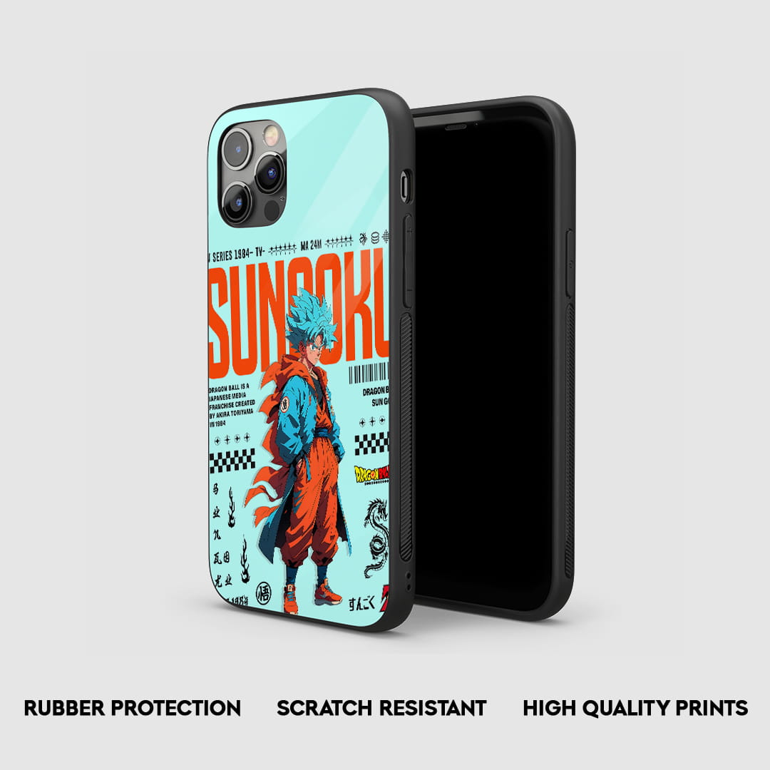 Son goku saiyan blue silicone armored phone case
