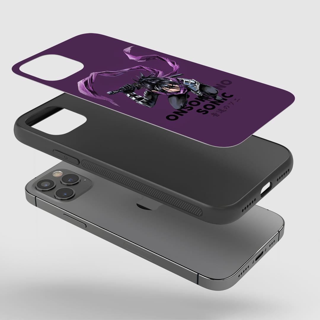 Sonic Phone Case installed on a smartphone, offering robust protection and a dynamic design.