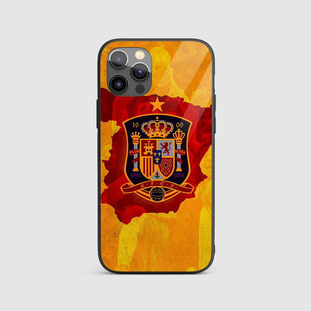 Spain Map Crest silicone armored phone case