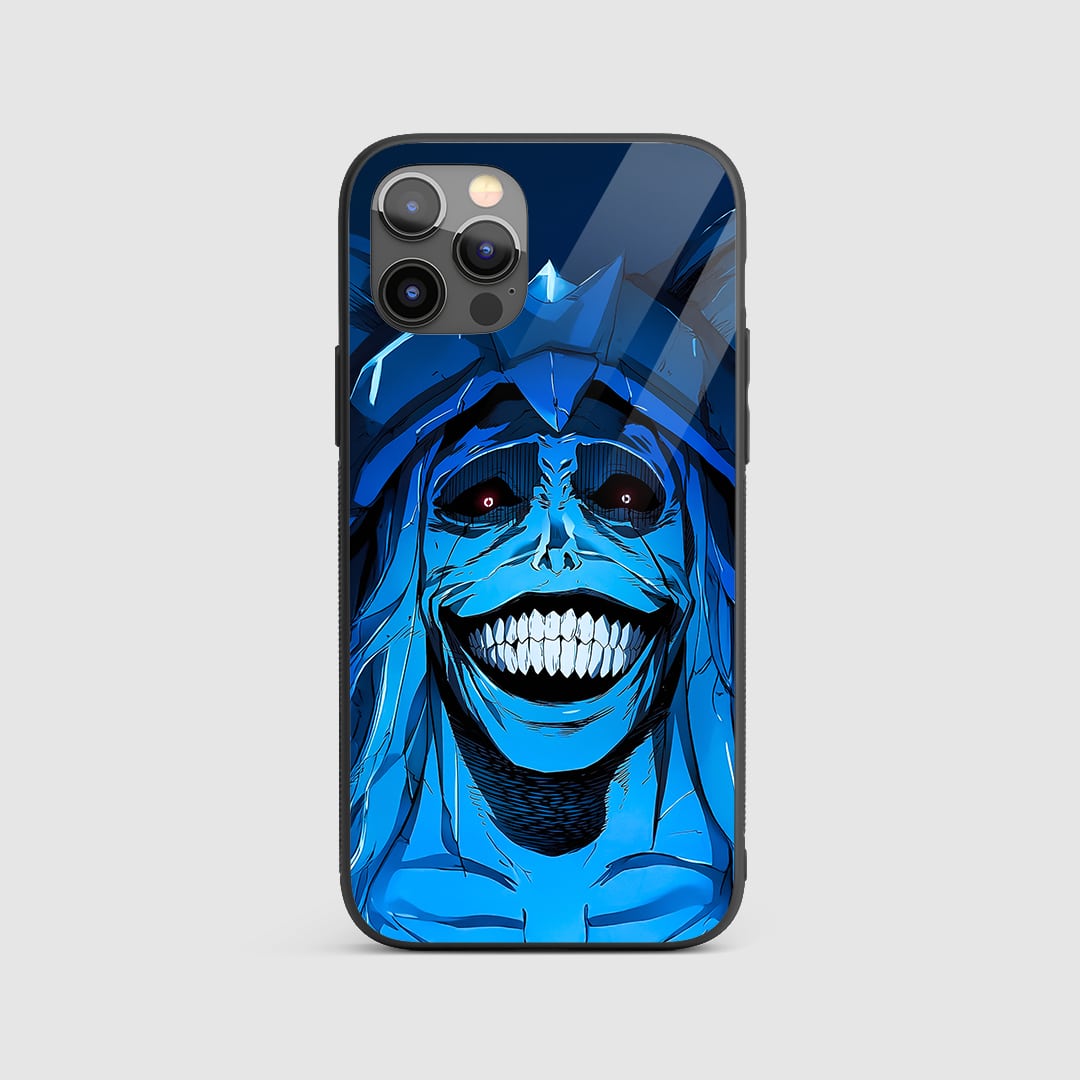 Statue of God Silicone Armored Phone Case front view with sinister design.