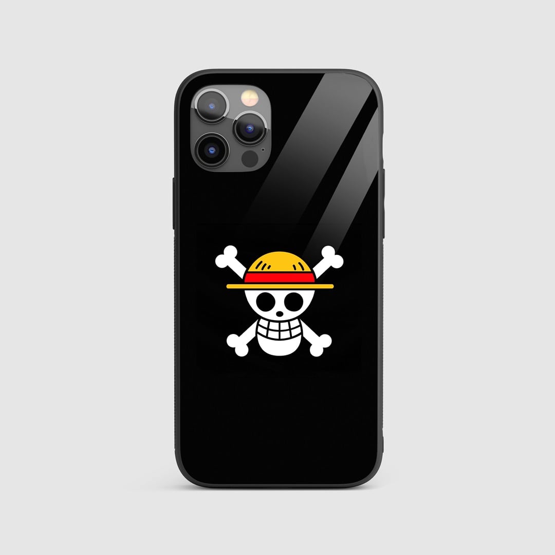 Straw Hat Symbol Silicone Armored Phone Case with the iconic Straw Hat Jolly Roger.
