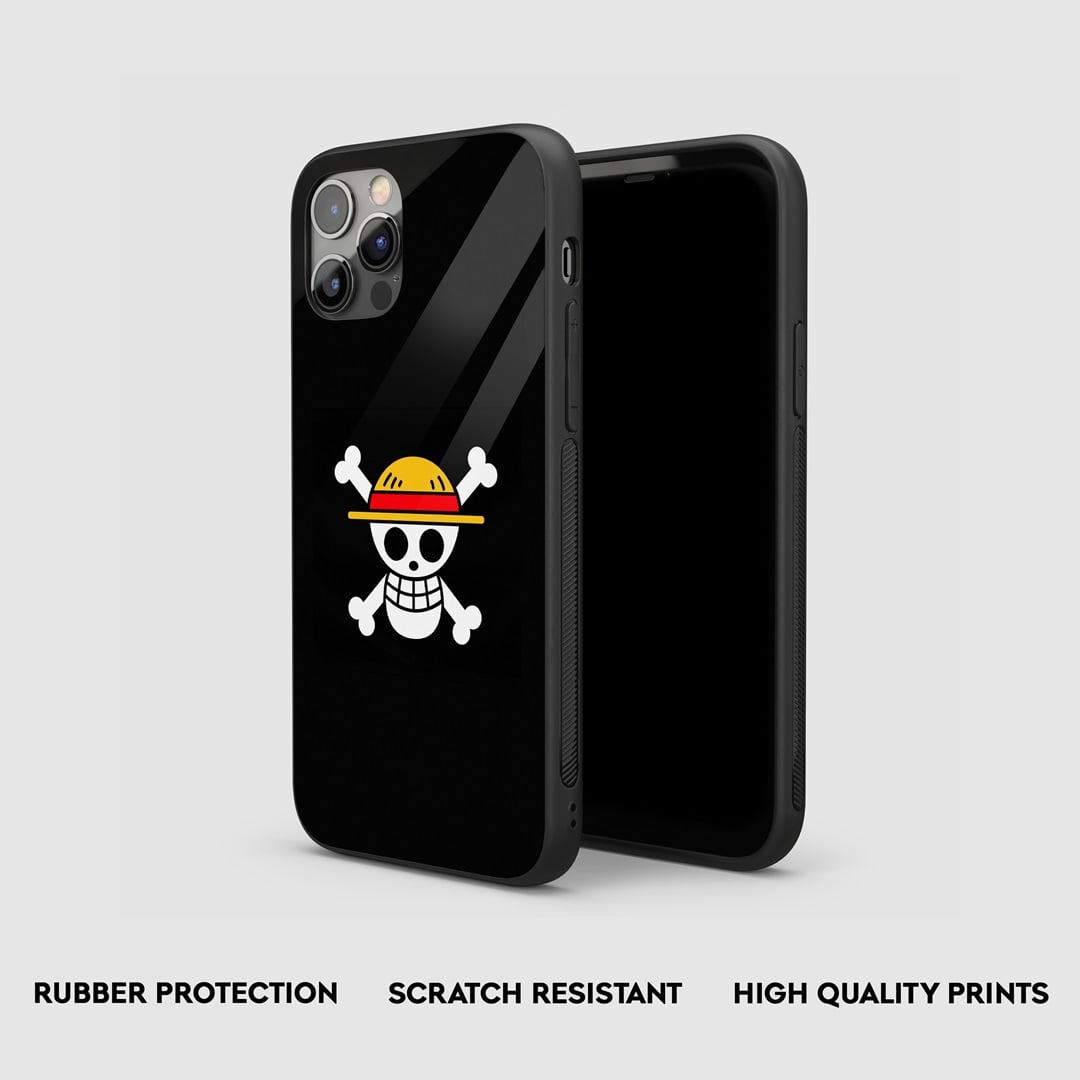 Side view of the Straw Hat Symbol Armored Phone Case, showcasing its thick, protective silicone.