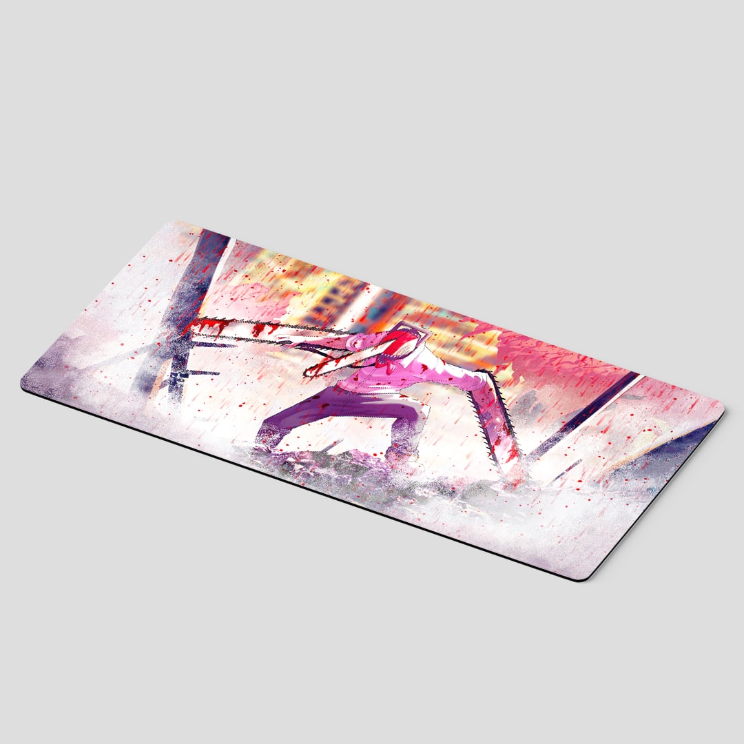 Street Carnage Desk Mat on gaming setup