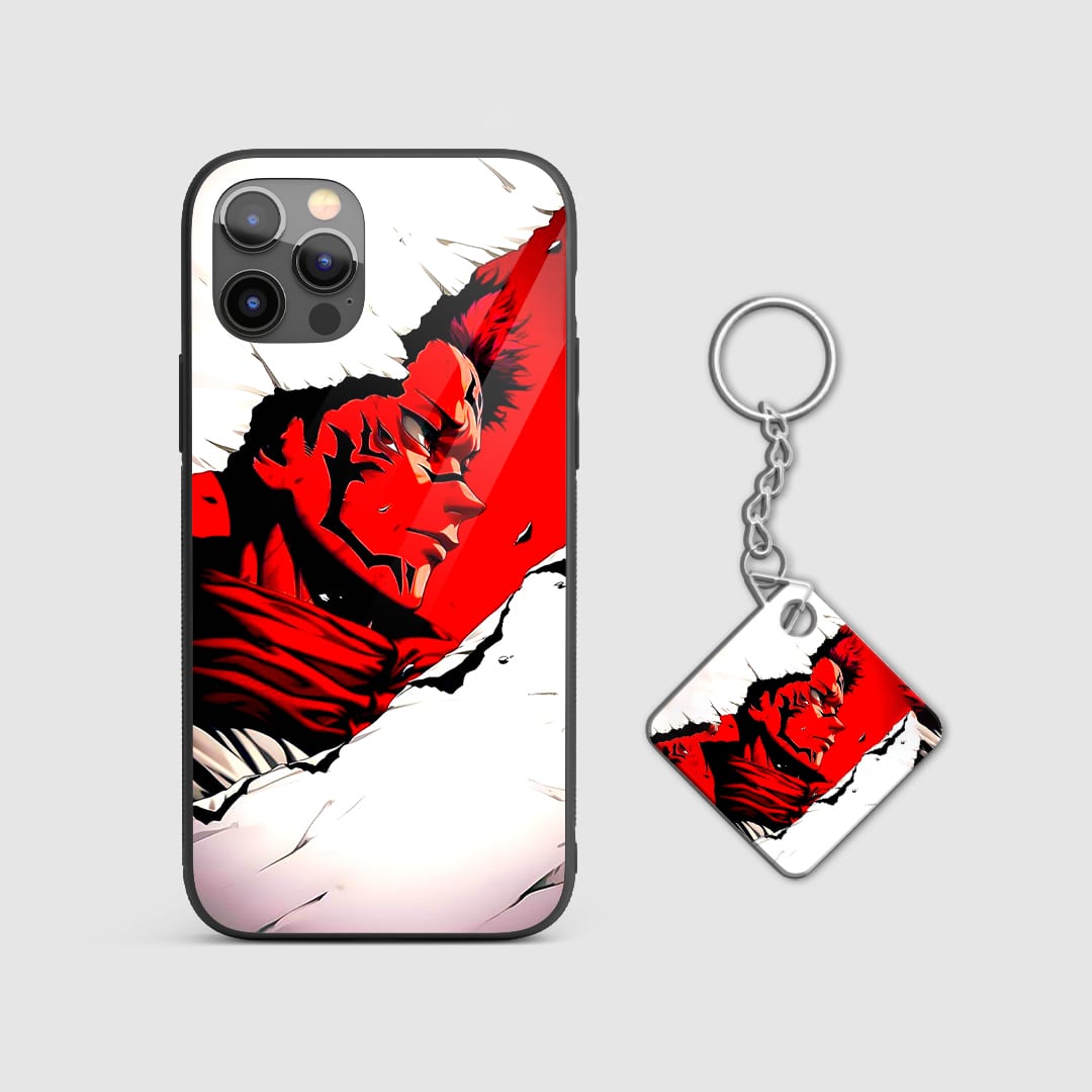 Shockproof Sukuna armored silicone case with Keychain