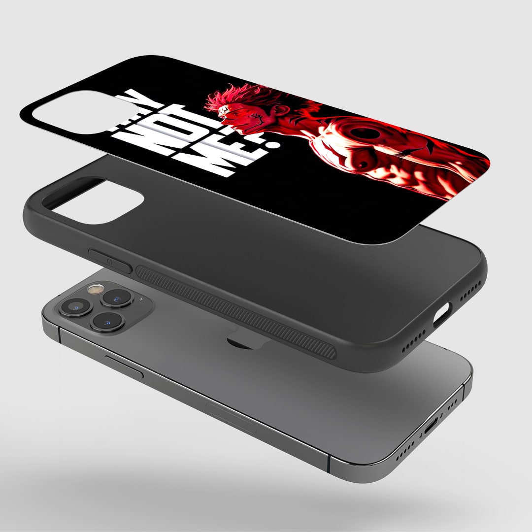 Minimal Sukuna text artwork armored phone cover