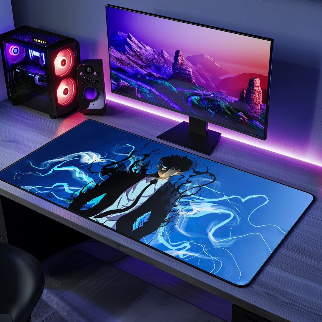 Sung Il-Hwan Desk Mat with heroic anime artwork