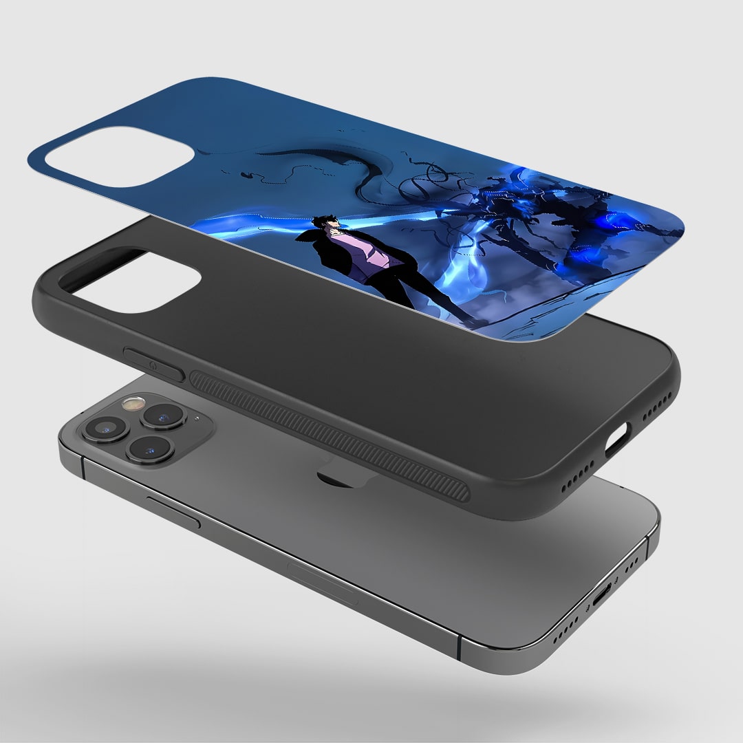 Angled view of Beru Phone Case showing Solo Leveling summon style.