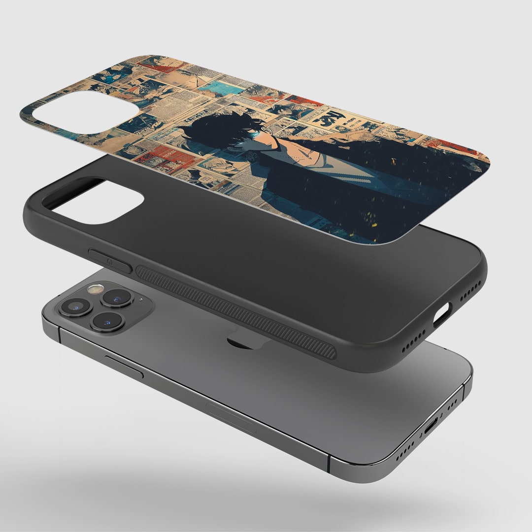 Shock-resistant silicone case with HD collage artwork