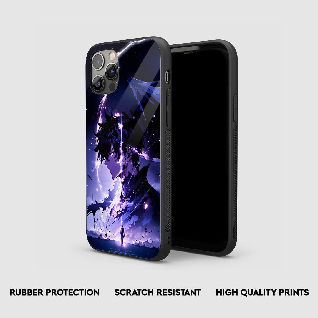 Side view of Graphic Silicone Case with snug fit and clean cutouts.