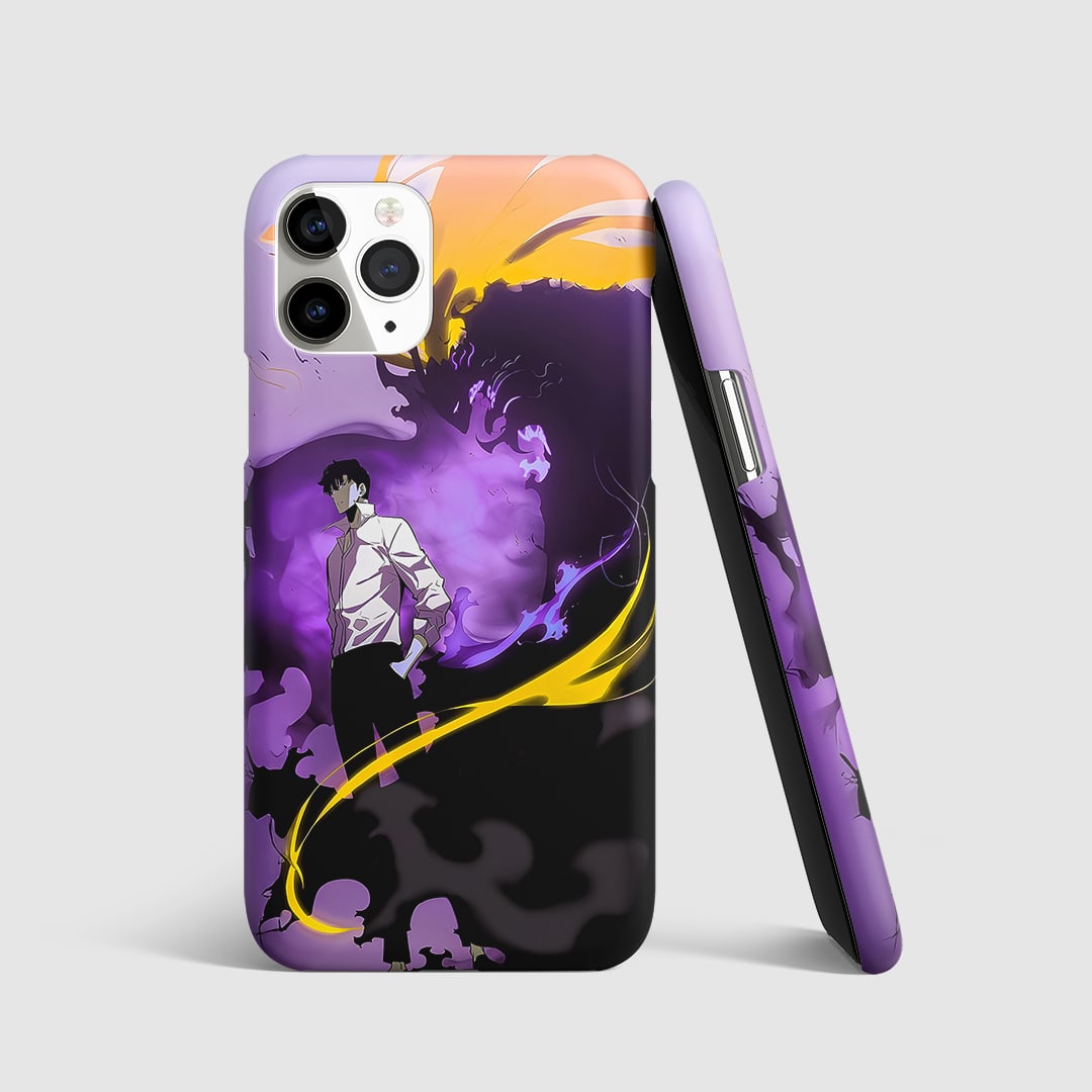 Sung Jinwoo Igris Phone Cover featuring Jinwoo and shadow knight Igris.