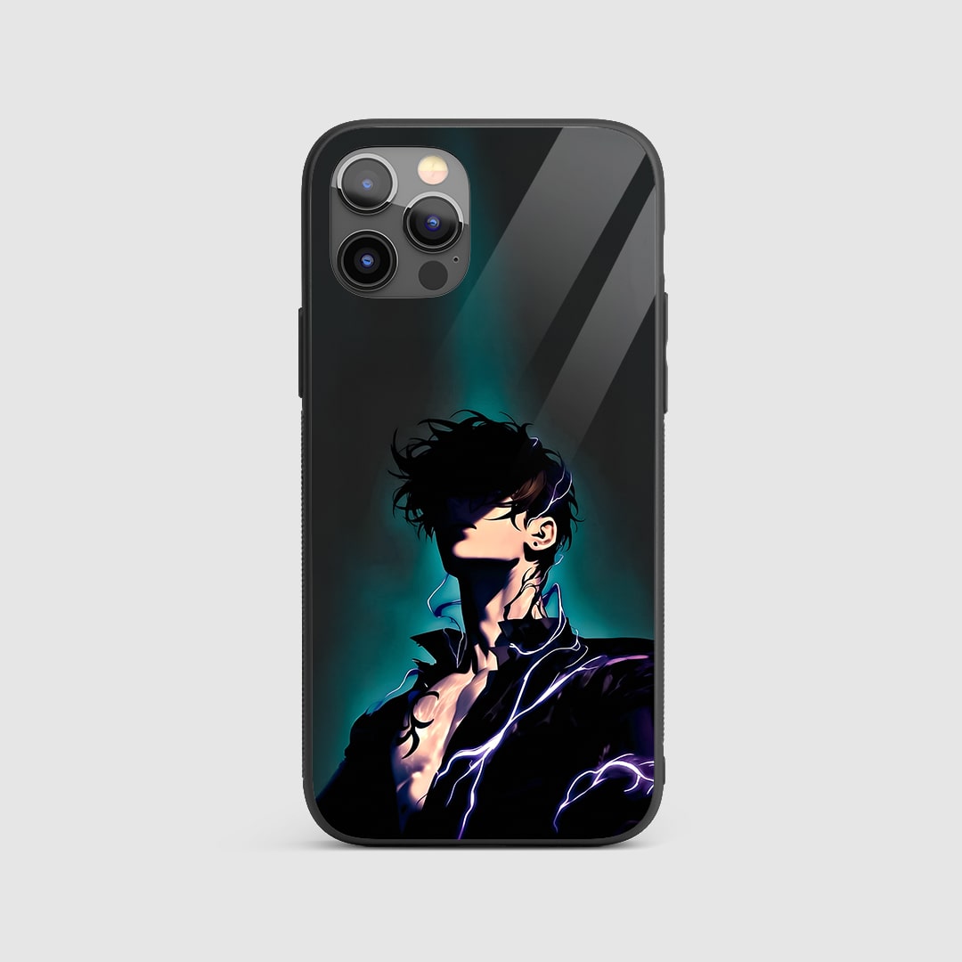 Sung Jinwoo Minimal Silicone Armored Phone Case front view with clean design.