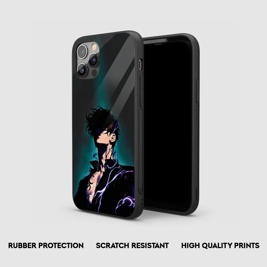 Side view of Silicone Armored Jinwoo Case with snug fit and button cutouts.