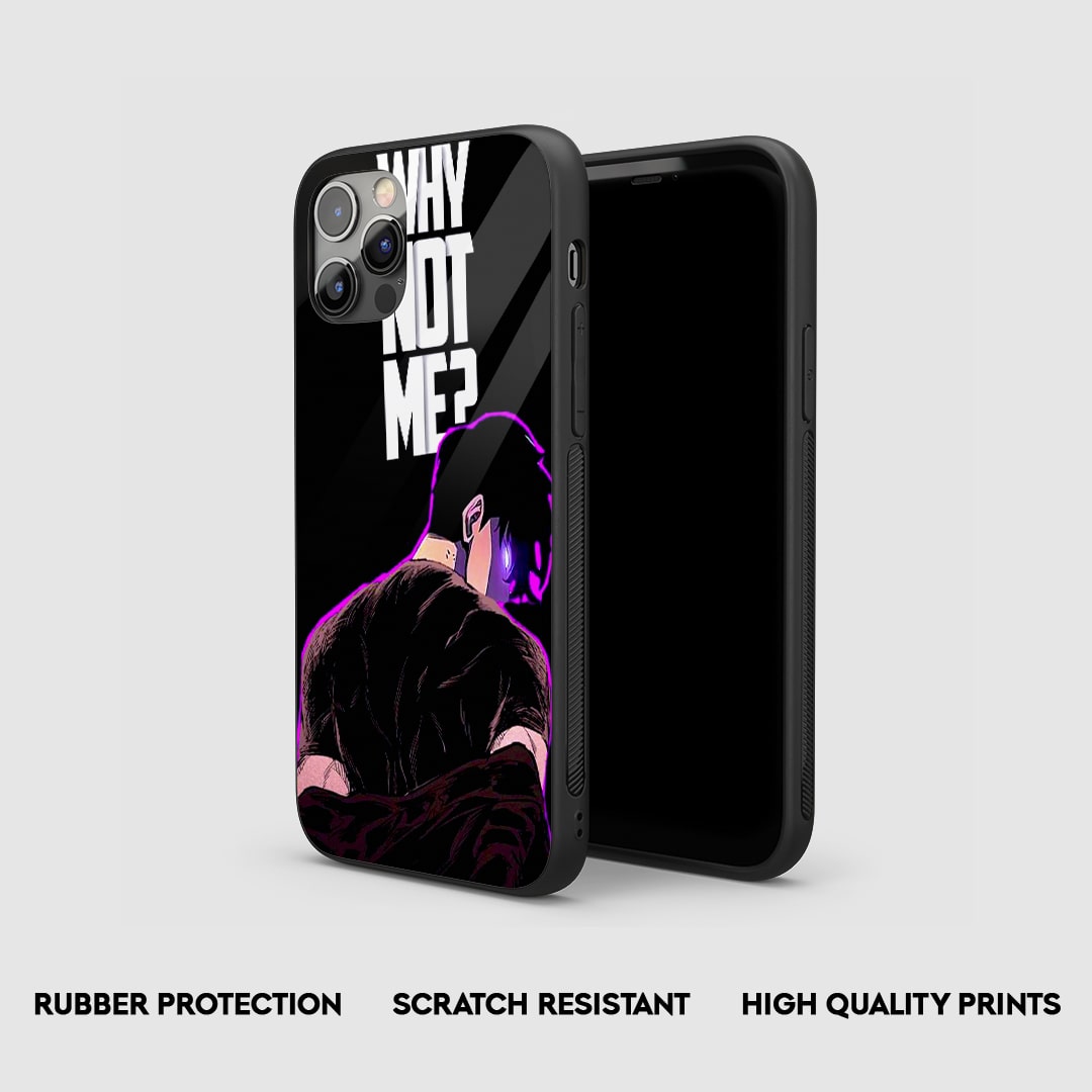 Solo Leveling text-themed armored mobile cover