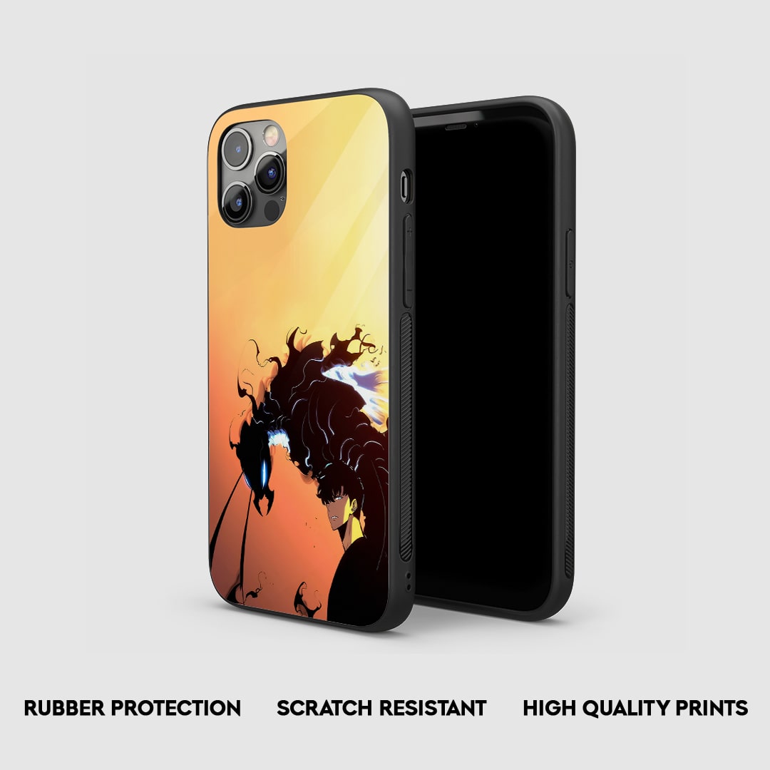 Side view of Shadow Monarch Silicone Case with snug fit and cutouts.