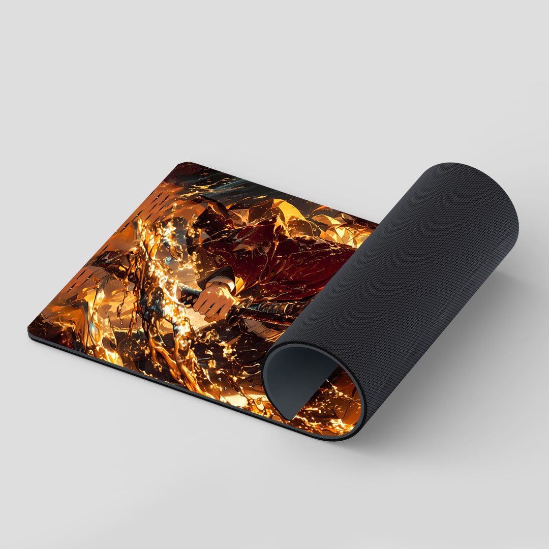 Smooth Tanjiro Action themed desk mat