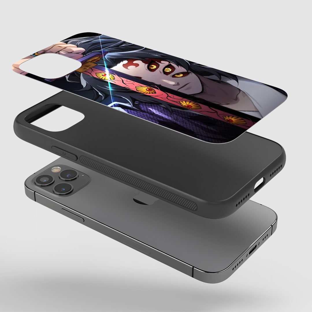 Tanjiro Mask Phone Case installed on a smartphone, offering robust protection and a unique design.