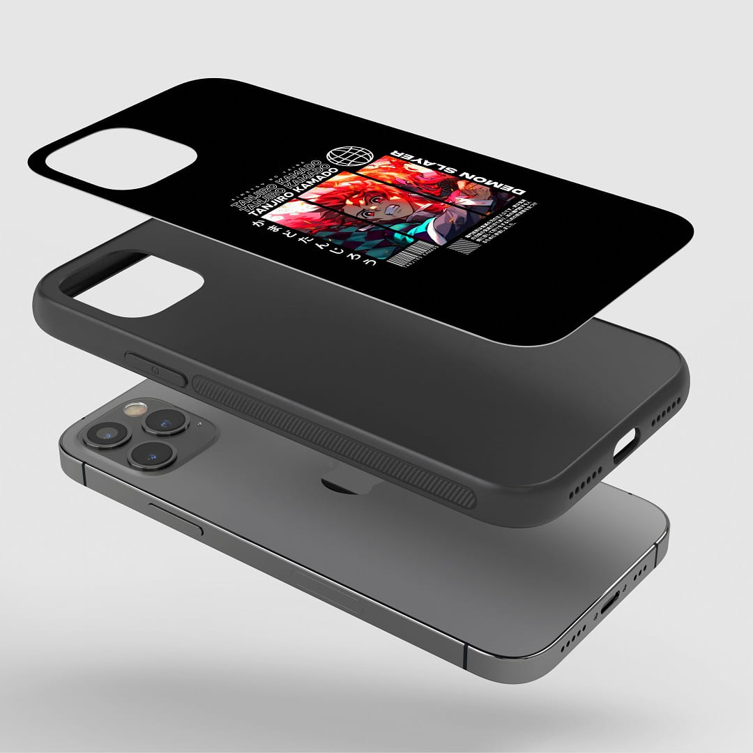 Tanjiro Synopsis Phone Case installed on a smartphone, offering robust protection and a rich design.