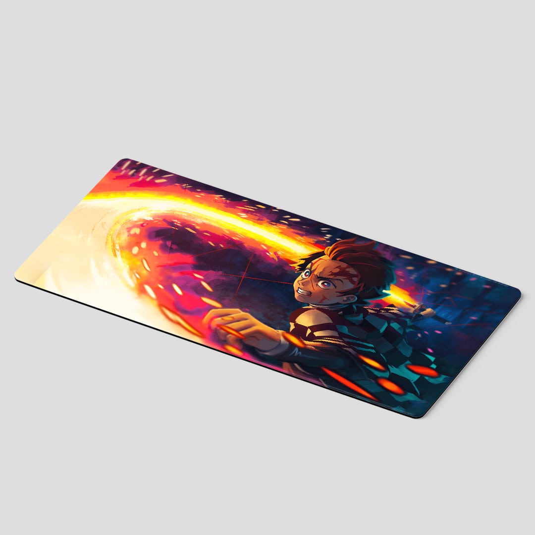 Demon Slayer Tanjiro Water Breathing form desk mat
