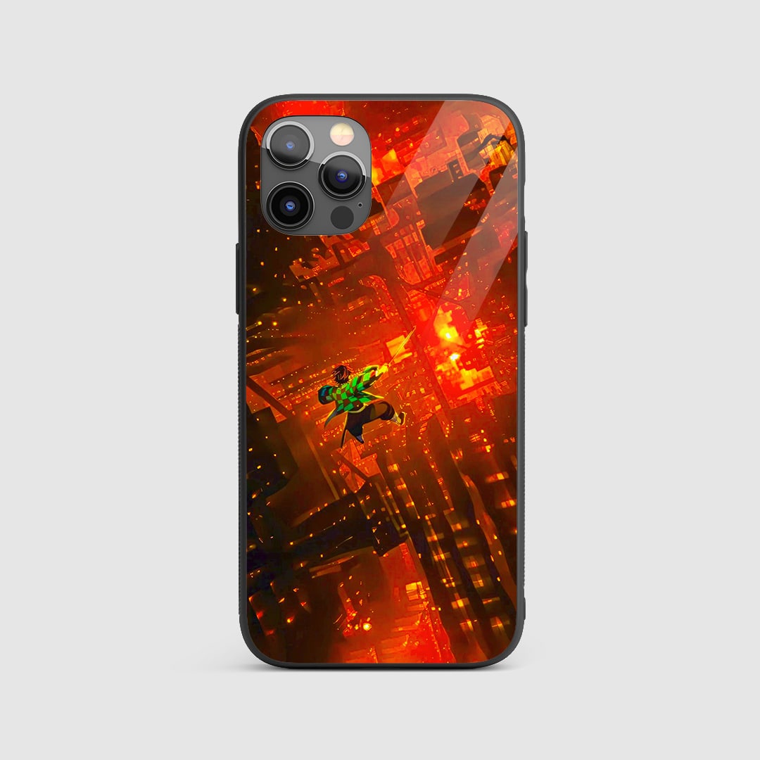 Tanjiro Falling Silicone Armored Phone Case Demon Slayer