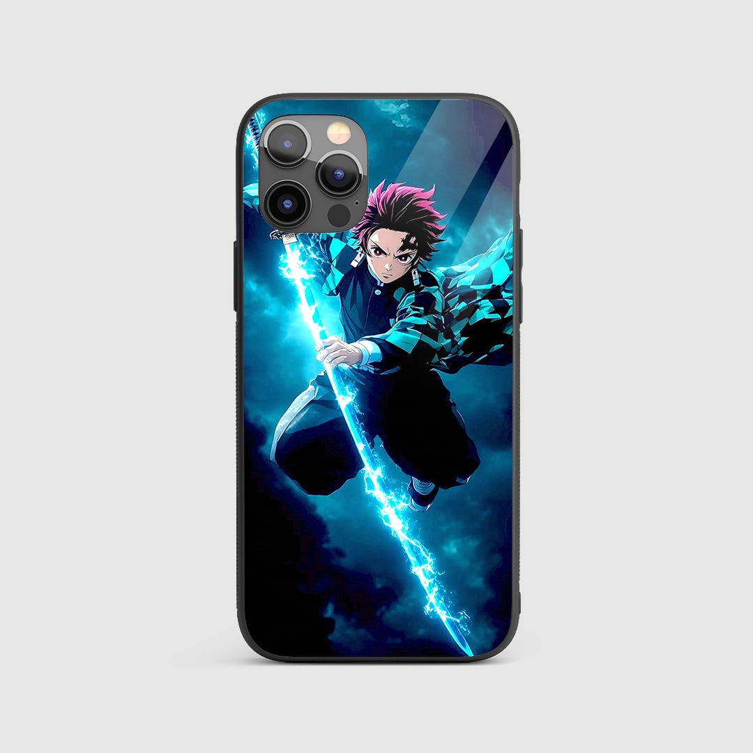 Tanjiro Lightning Breath Silicone Armored Phone Case Demon Slayer