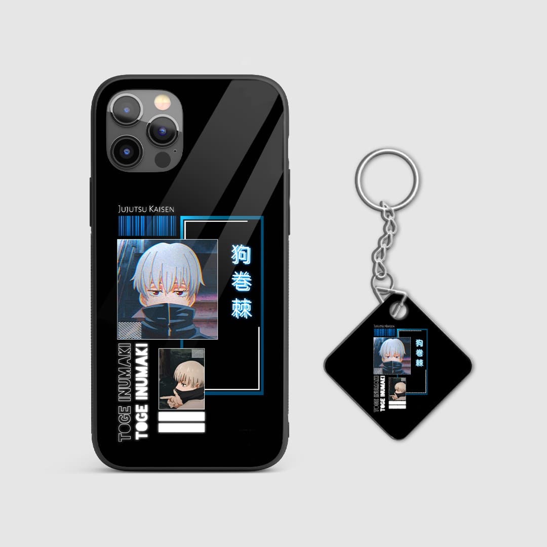 Understated depiction of Toge Inumaki’s character traits on a high-quality silicone phone case with Keychain.