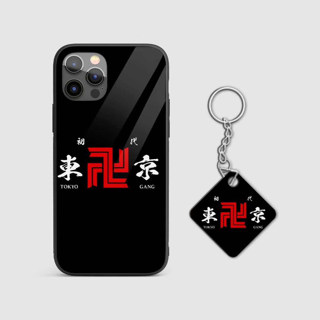Durable anime armor case featuring Tokyo gang symbol with Keychain
