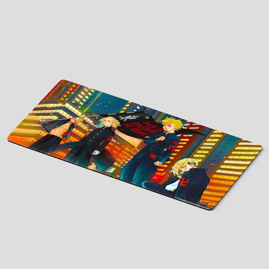 Tokyo Revengers Toman night city desk mat artwork