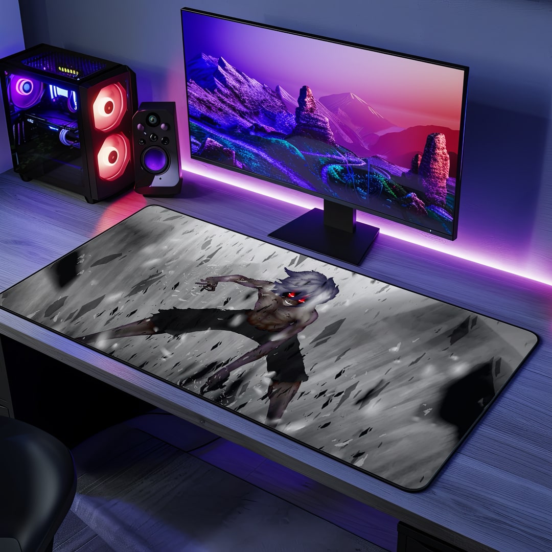 Tomura Shigaraki anime desk mat top view