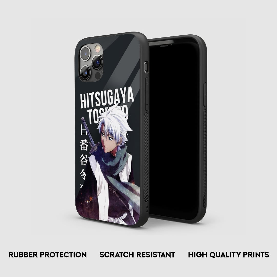 Side view of the Toshiro Hitsugaya Armored Phone Case, highlighting its thick, protective silicone material.