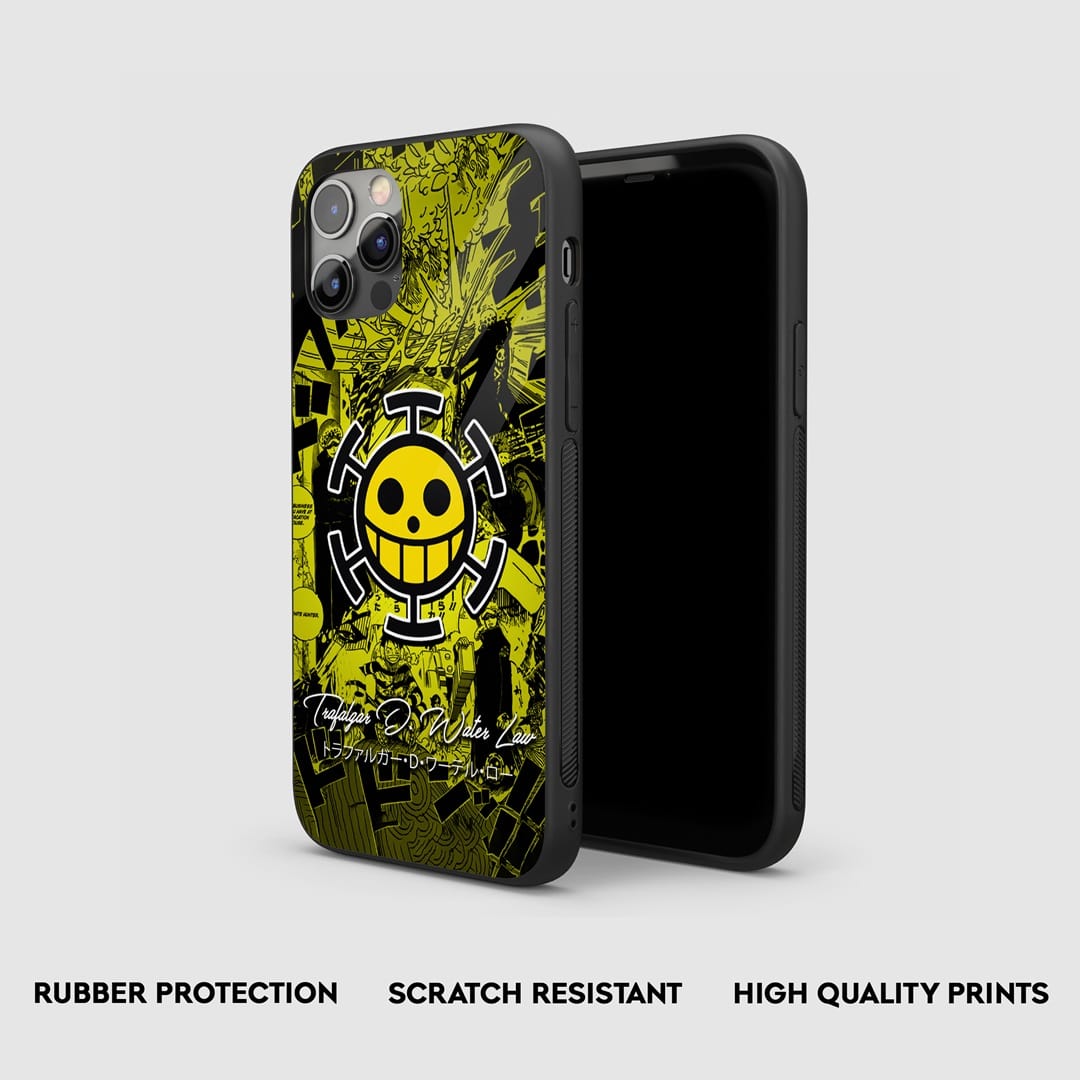 Side view of the Trafalgar Symbol Armored Phone Case, showcasing its thick, protective silicone.