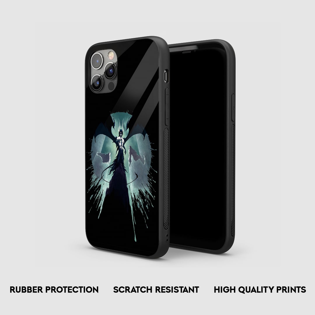 Side view of the Ulquiorra Cifer Armored Phone Case, highlighting its thick, protective silicone material.