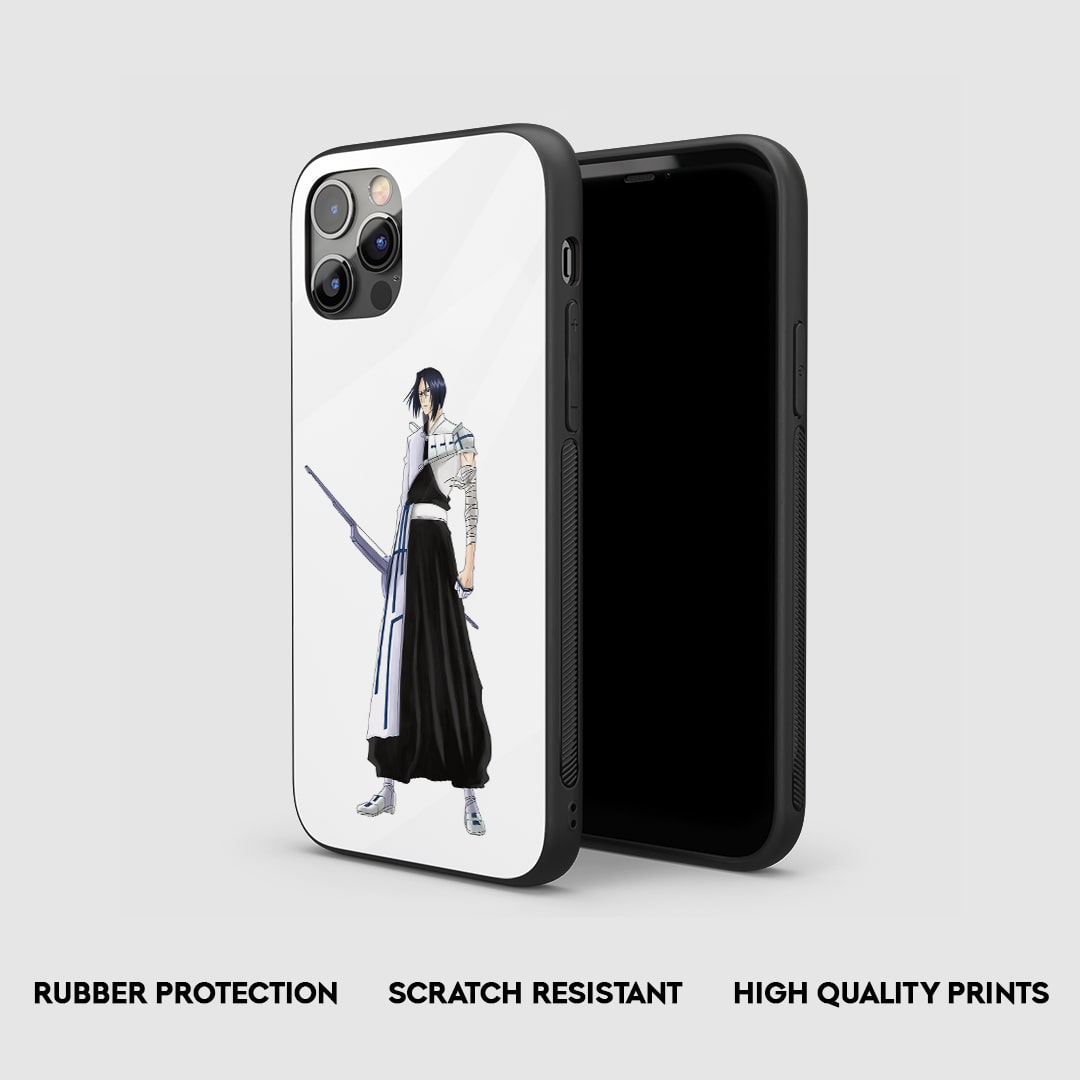 Side view of the Uryu Ishida Armored Phone Case, highlighting its thick, protective silicone material.