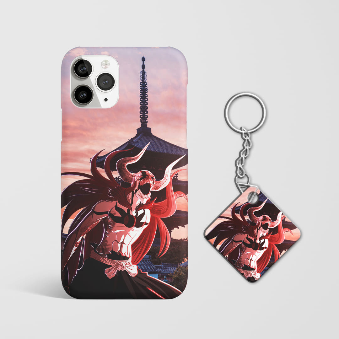 Close-up of Vasto Lorde’s intense expression on phone case with Keychain.
