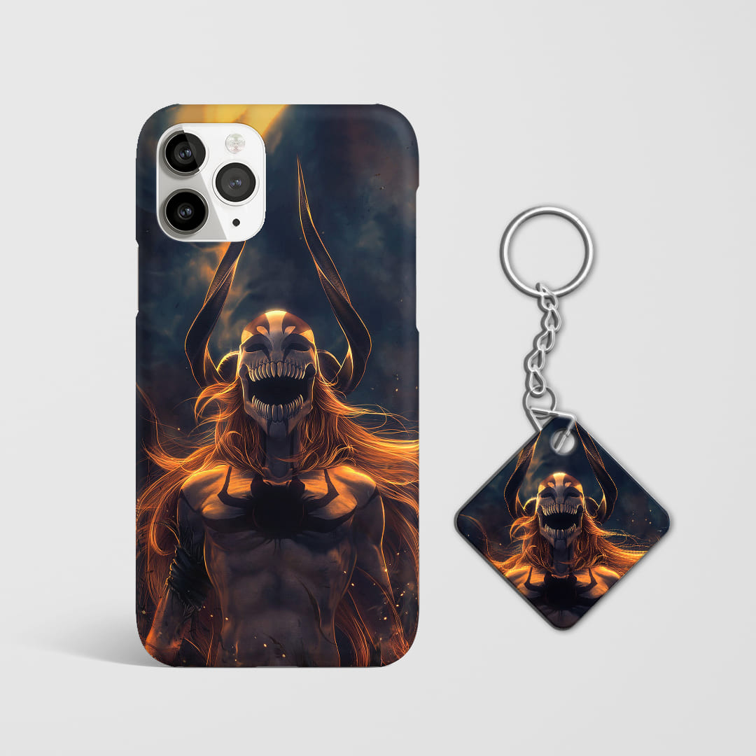 Close-up of Vasto Lorde’s intense expression on dark phone case with Keychain.